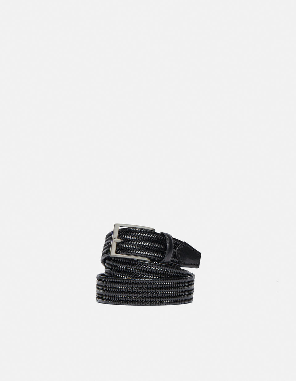 ELASTICISED BELT Black  - Men Belts - Belts - Cuoieria Fiorentina