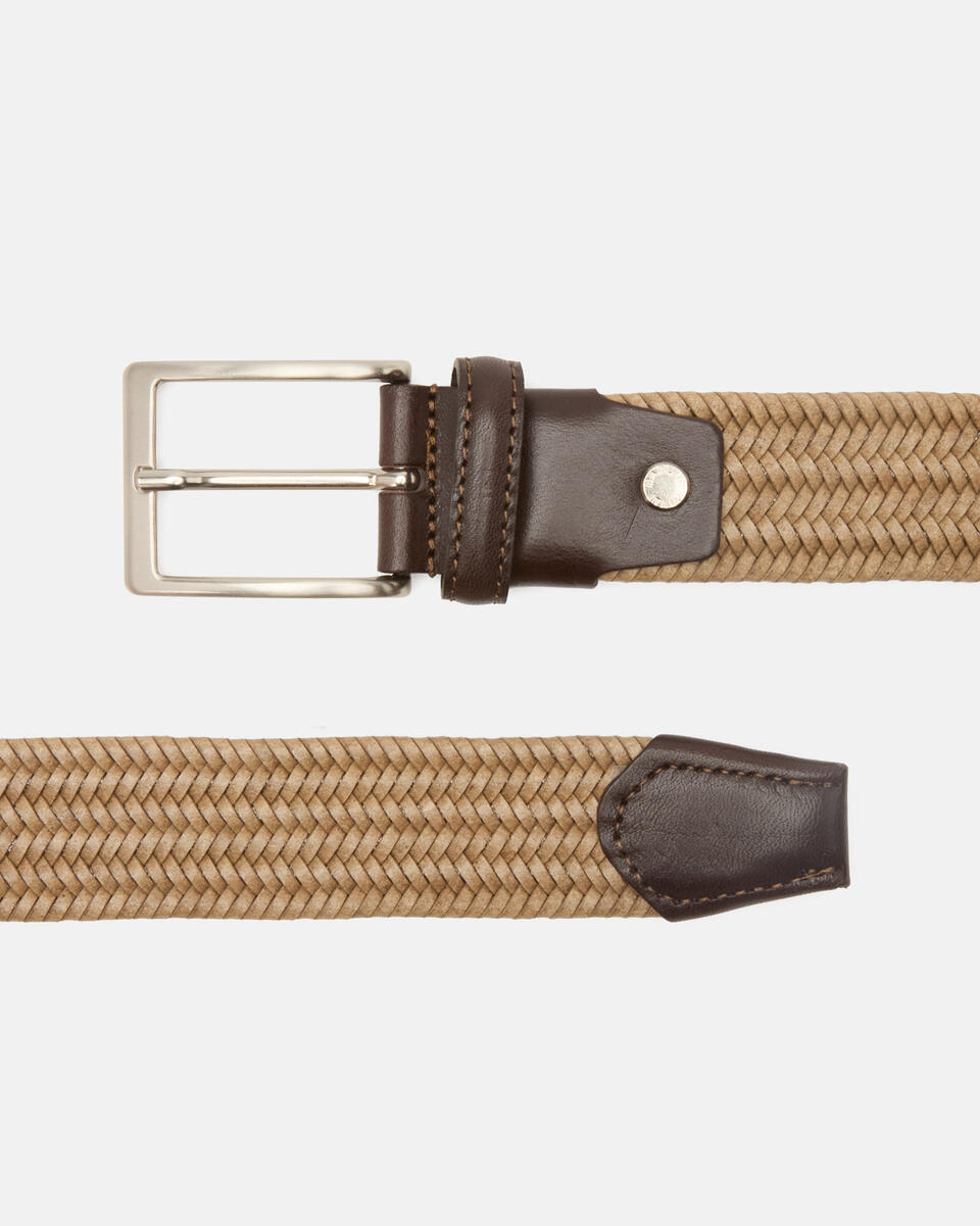 EL003.35 Cintura elasticizzata Taupe  - Cinture Uomo - Cinture - Cuoieria Fiorentina
