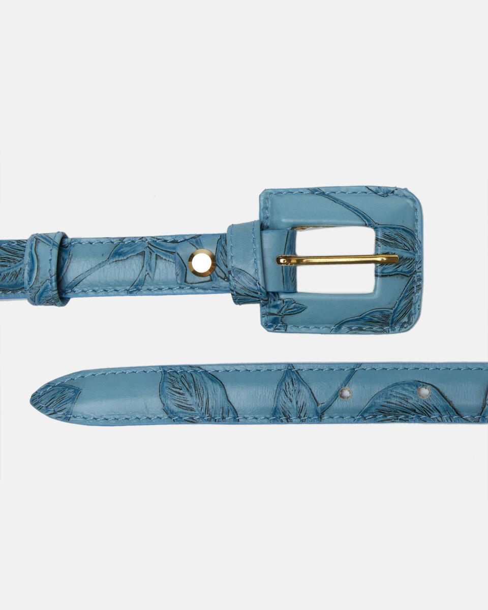 BELT Light blue  - Women's Belts - Belts - Cuoieria Fiorentina