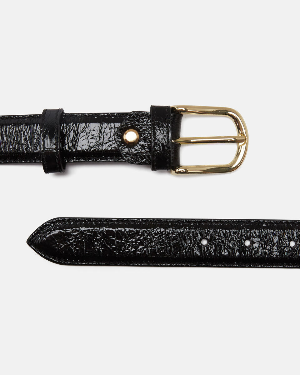Uma Cintura donna 3cm in naplak Nero  - Cinture Donna - Cinture - Cuoieria Fiorentina