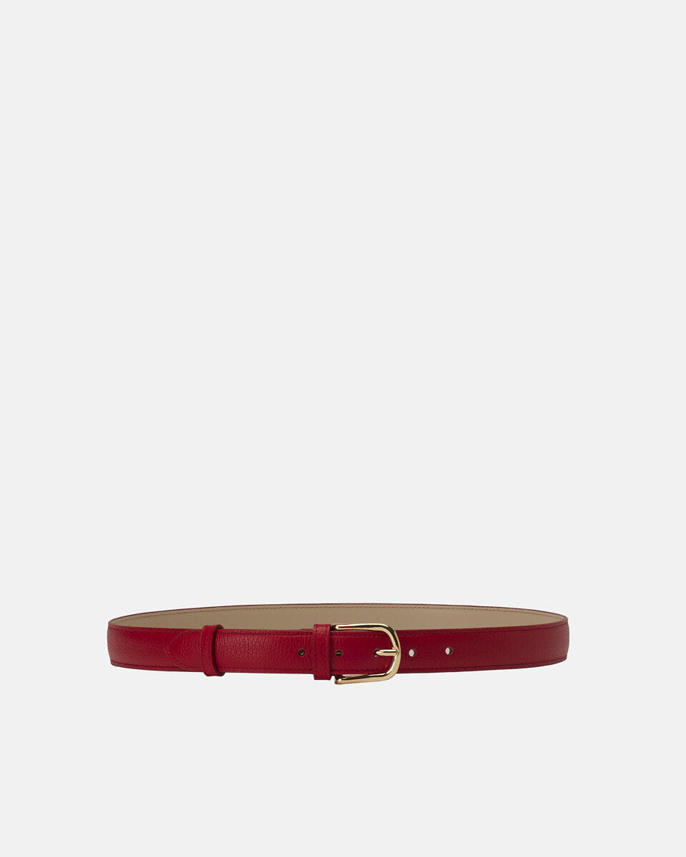 103030 Cintura D cm 3 dollaro Rosso  - Cinture Donna - Cinture - Cuoieria Fiorentina