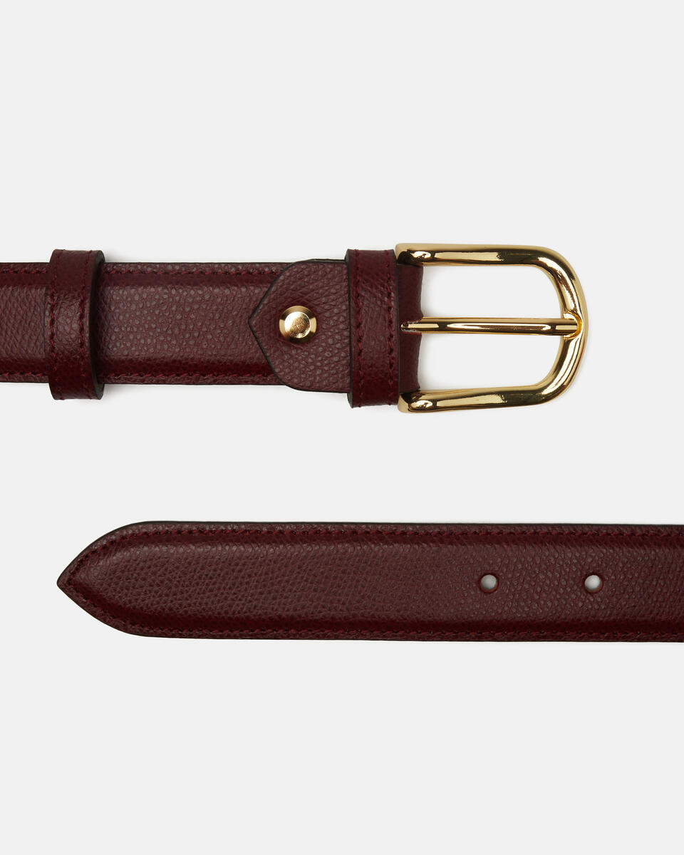 BELT Bordeaux  - Women's Belts - Belts - Cuoieria Fiorentina
