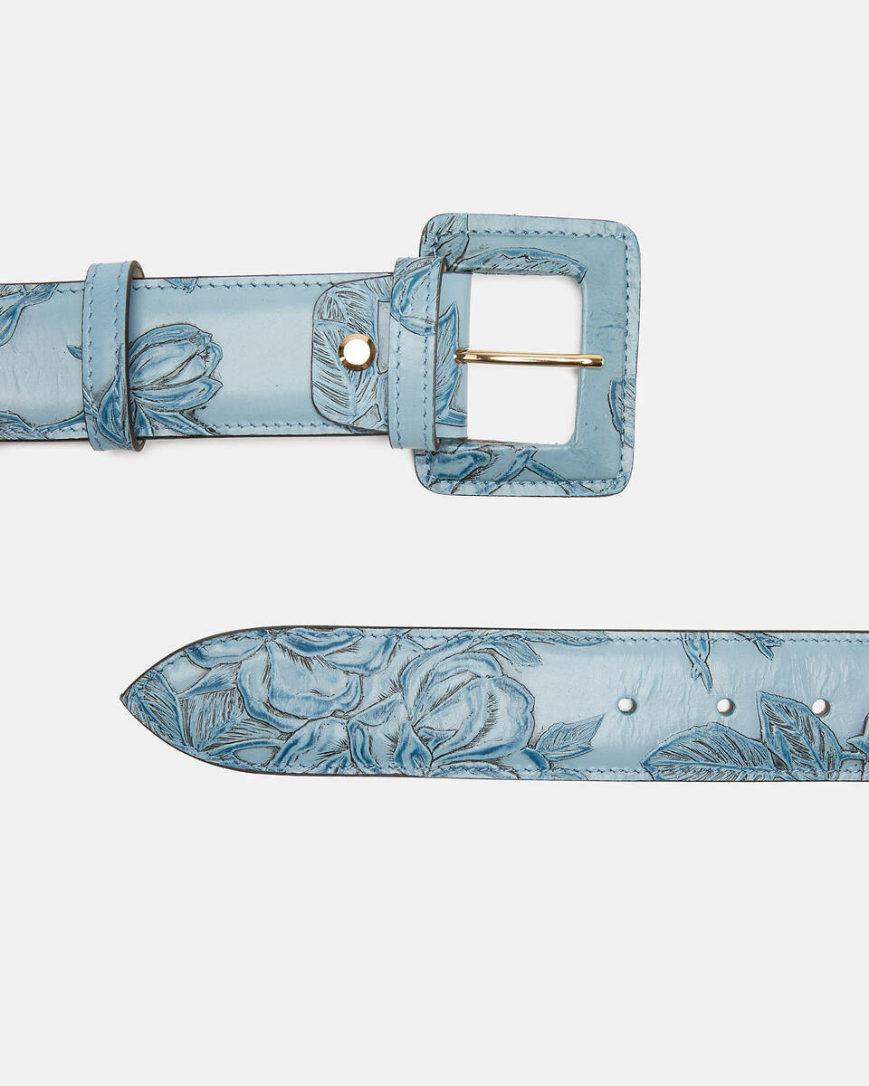 BELT Light blue  - Women's Belts - Belts - Cuoieria Fiorentina