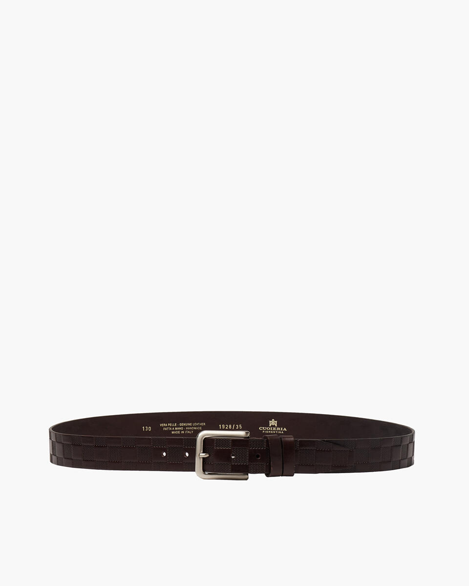 Belt Dark brown  - Men Belts - Belts - Cuoieria Fiorentina