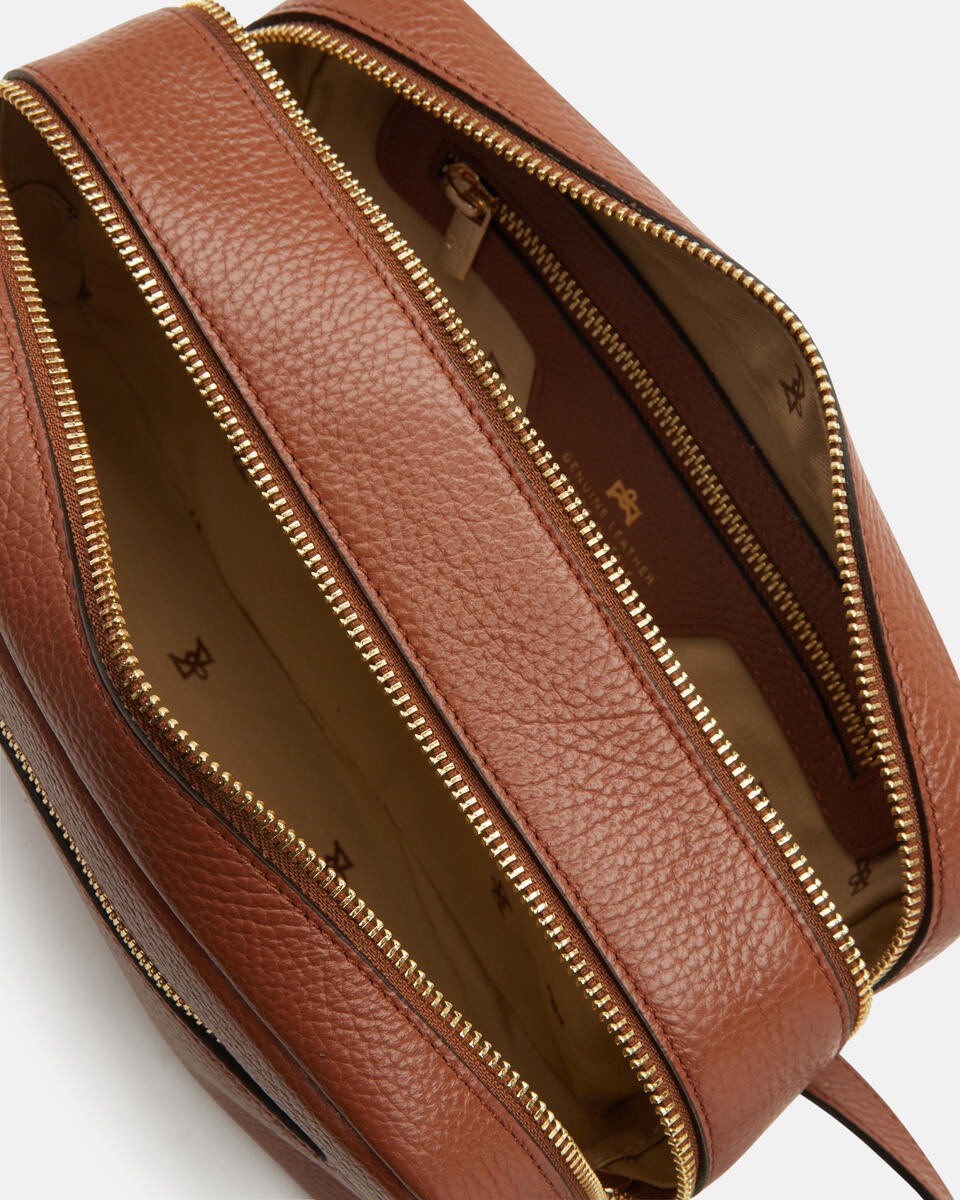 Necessaire donna Dollaroscomparto Caramel  - Necessaire - Accessori Donna - Accessori - Cuoieria Fiorentina