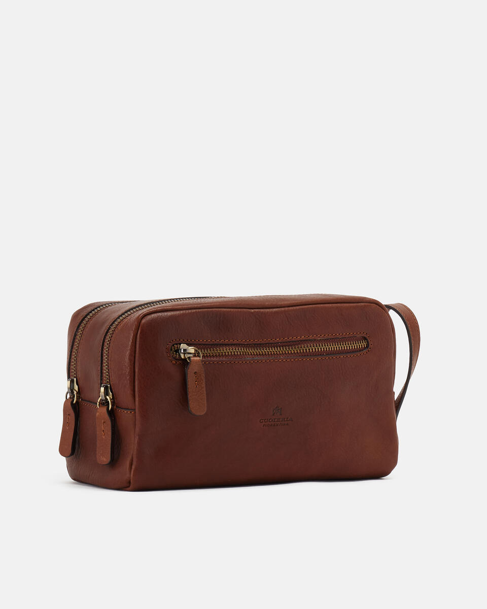 Necessaire Brown  - Beauty - Travel - Cuoieria Fiorentina