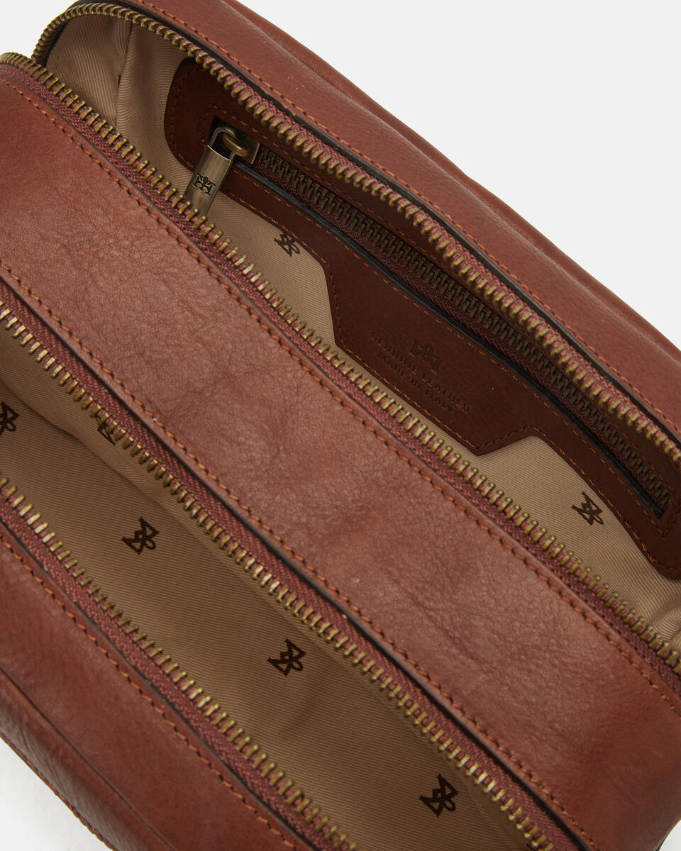 Necessaire Brown  - Beauty - Travel - Cuoieria Fiorentina