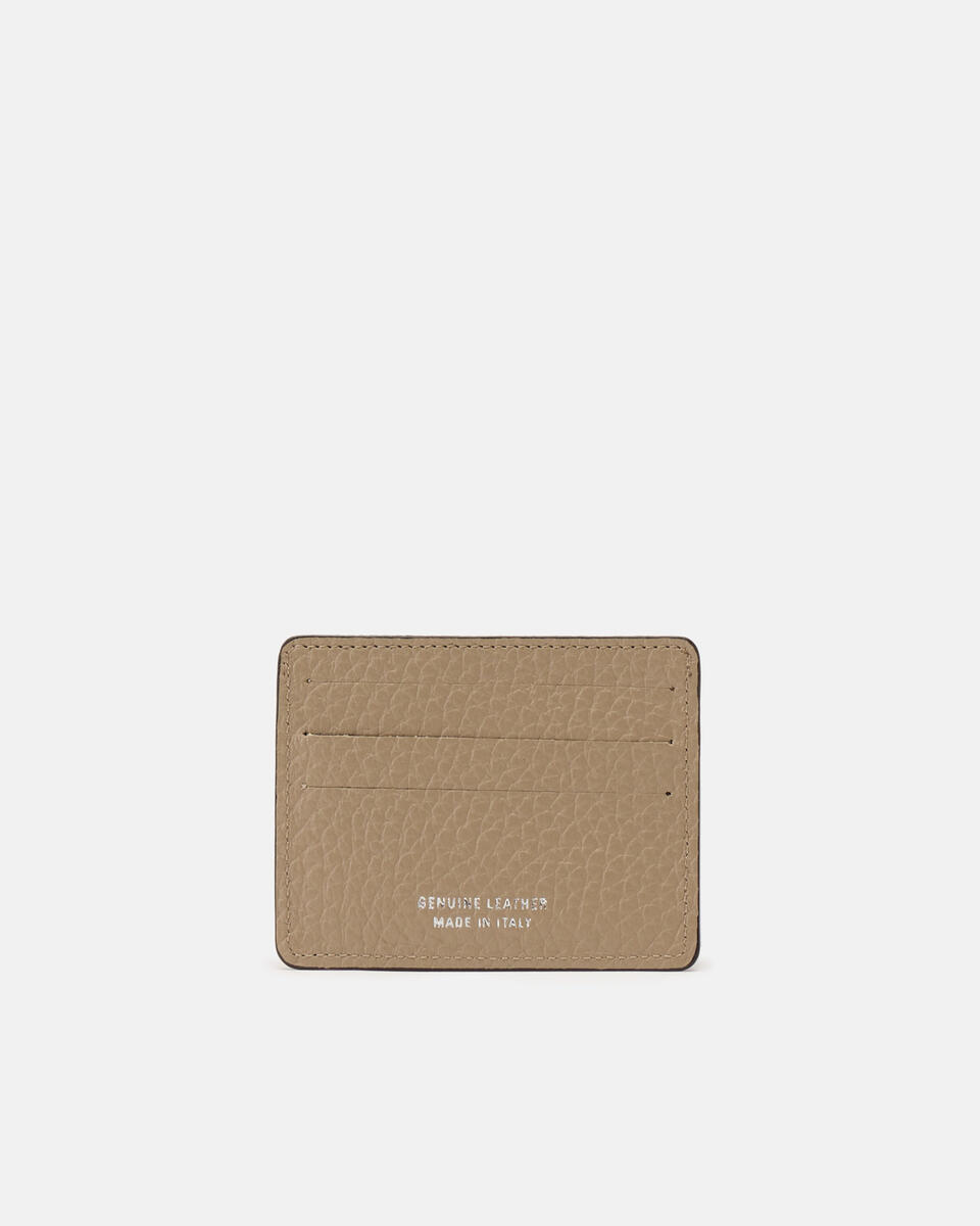 Card Holder Taupe  - Women's Wallets - Men's Wallets - Wallets - Cuoieria Fiorentina