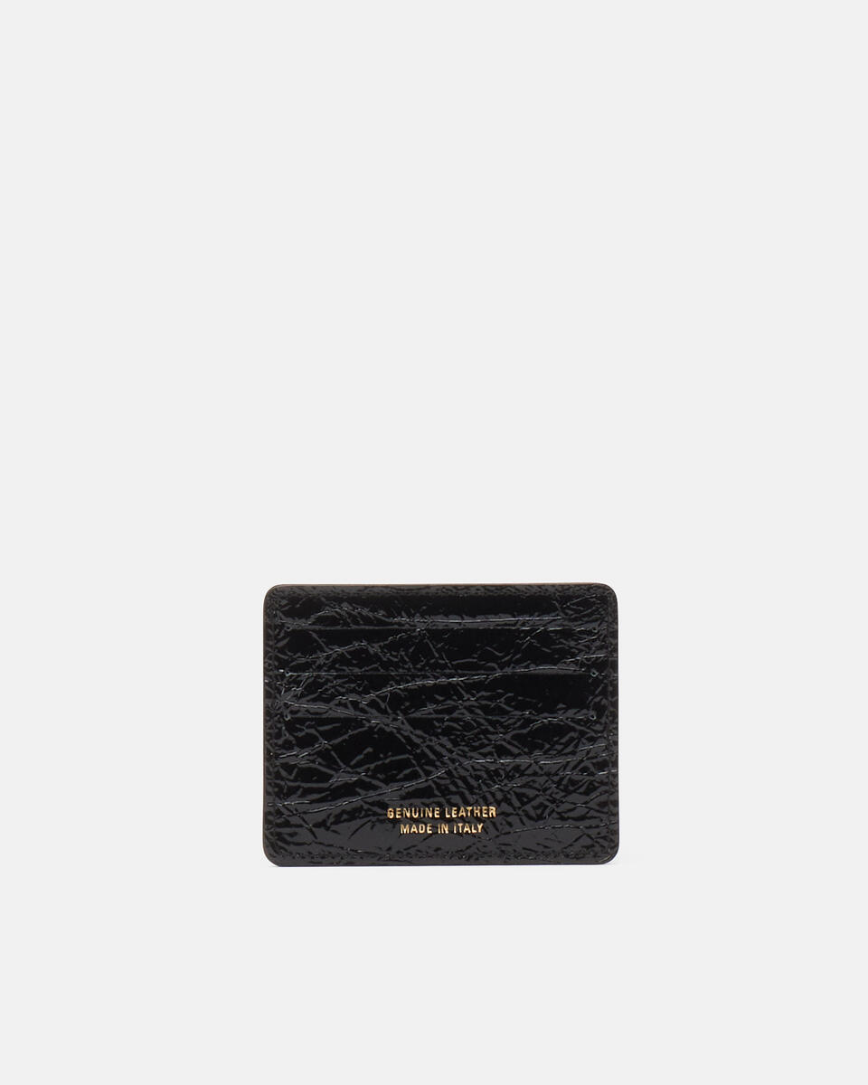 Uma Porta carte di credito Nero  - Portafogli Donna - Portafogli - Cuoieria Fiorentina