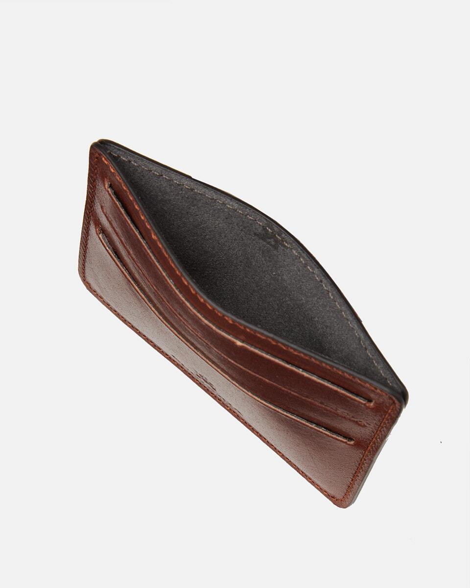 Card Holder Marrone  - Portafogli Donna - Portafogli Donna - Portafogli - Cuoieria Fiorentina