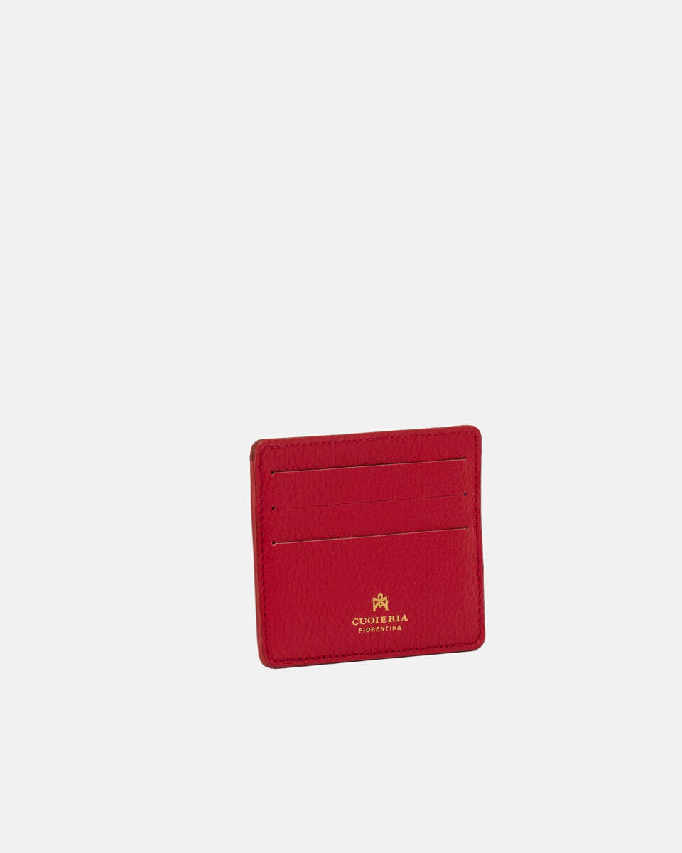 Porta carte di credito con aperturaporta banconote Dollaro Rosso  - Portafogli Donna - Portafogli Donna - Portafogli - Cuoieria Fiorentina