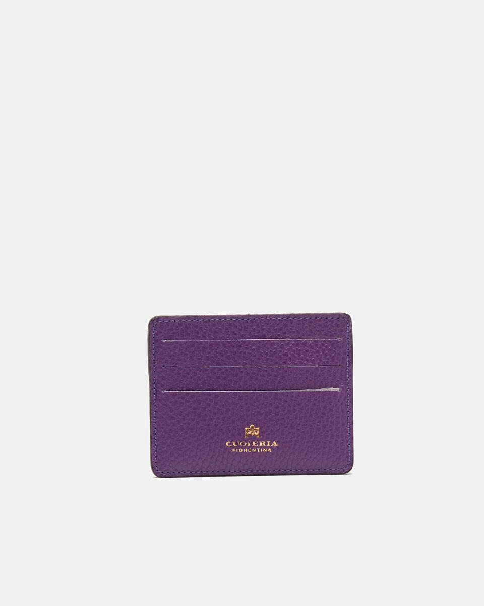 Porta carte di credito con aperturaporta banconote Dollaro Viola  - Portafogli Donna - Portafogli Donna - Portafogli - Cuoieria Fiorentina