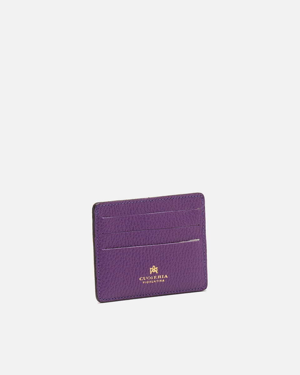 Porta carte di credito con aperturaporta banconote Dollaro Viola  - Portafogli Donna - Portafogli Donna - Portafogli - Cuoieria Fiorentina