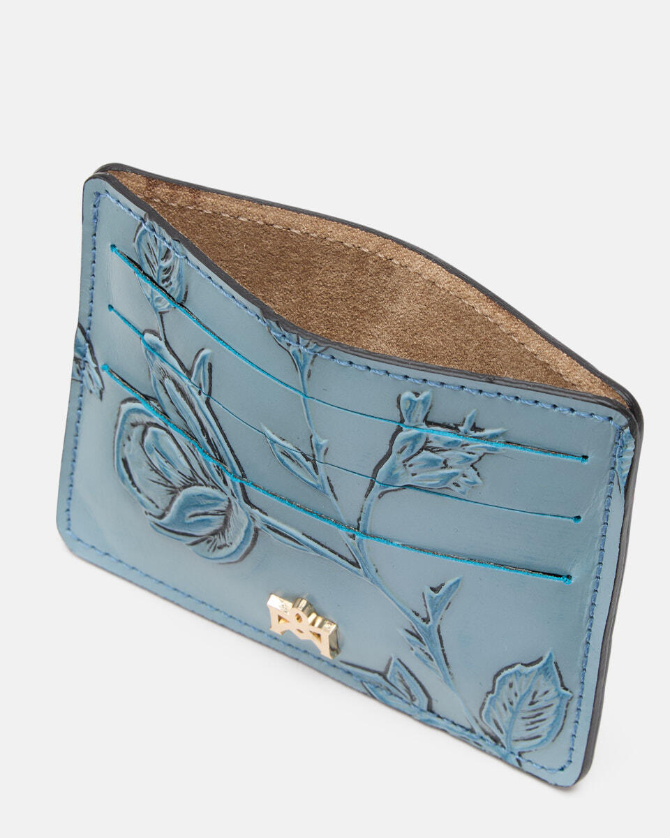 Card holder Light blue  - Women's Wallets - Wallets - Cuoieria Fiorentina