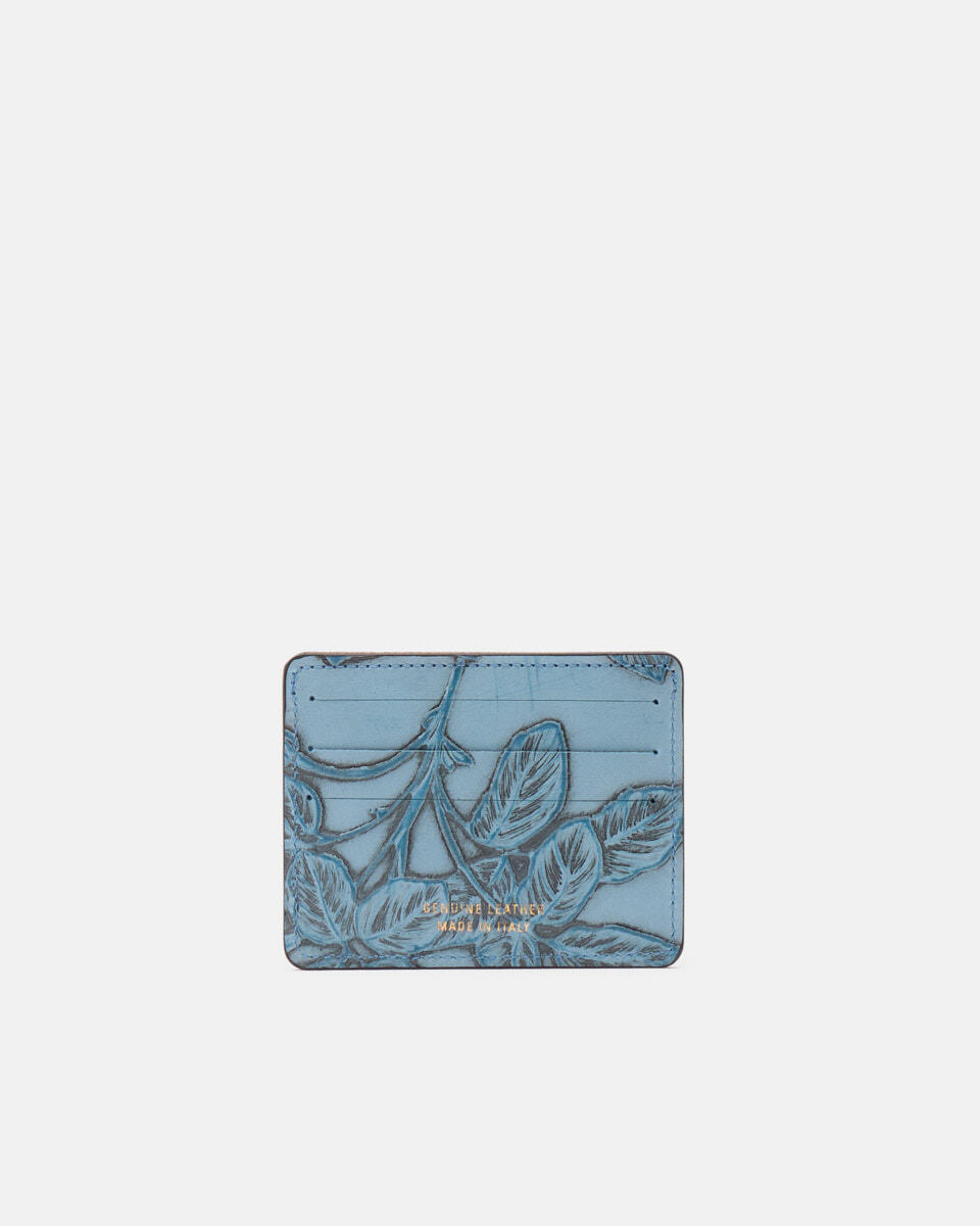 Card holder Light blue  - Women's Wallets - Wallets - Cuoieria Fiorentina