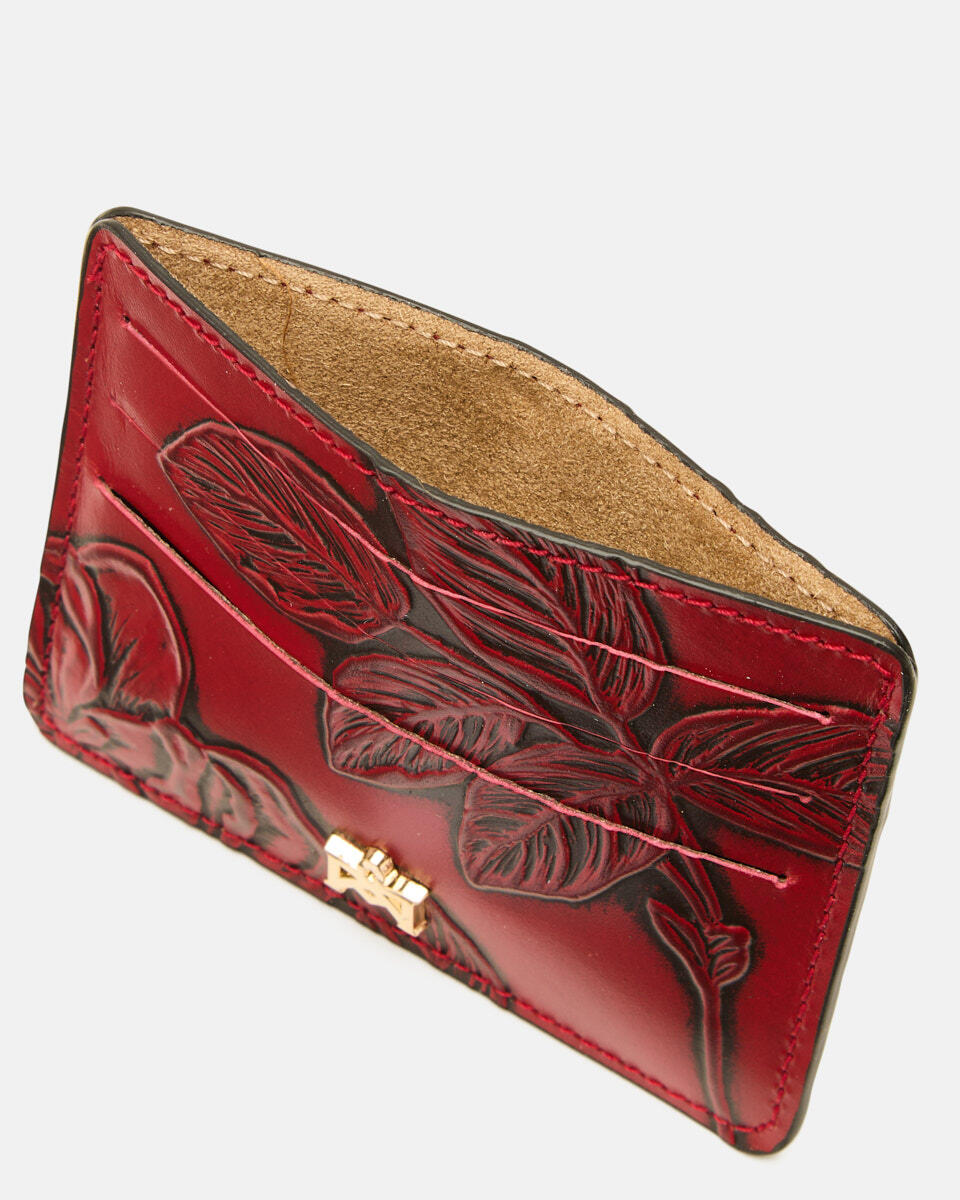 Card holder Red  - Women's Wallets - Women's Wallets - Wallets - Cuoieria Fiorentina