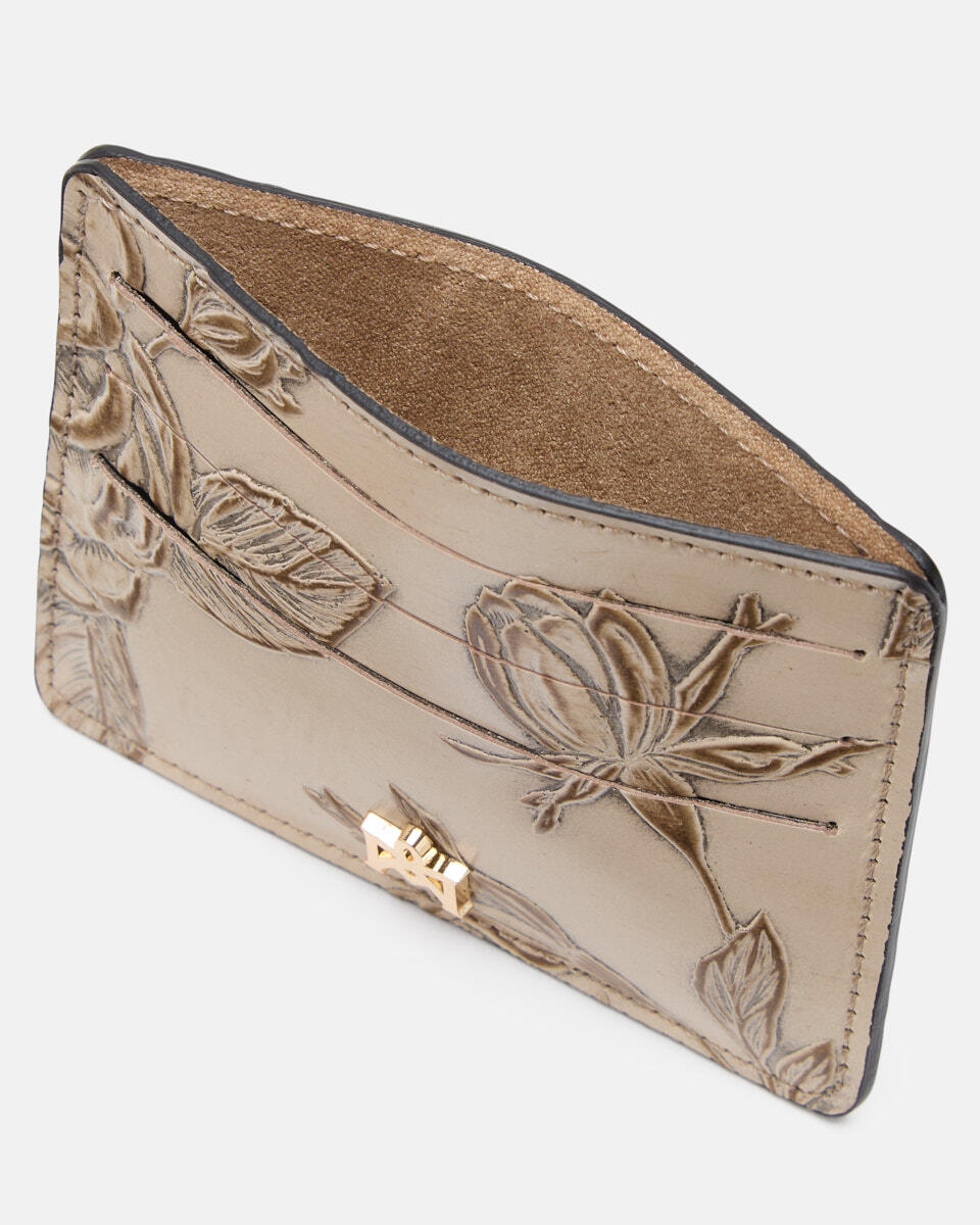 Card holder Taupe  - Women's Wallets - Wallets - Cuoieria Fiorentina