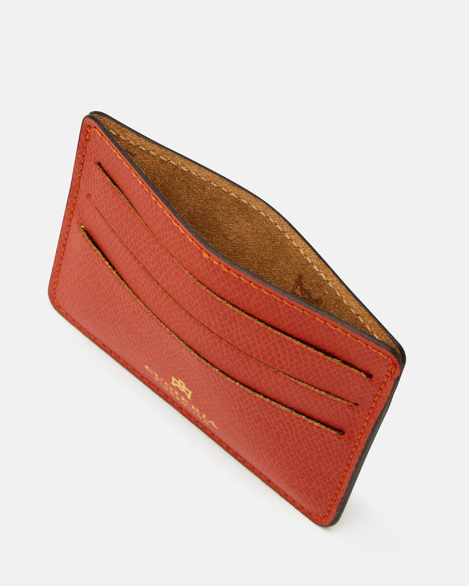 Card holder Burnt orange  - Women's Wallets - Wallets - Cuoieria Fiorentina