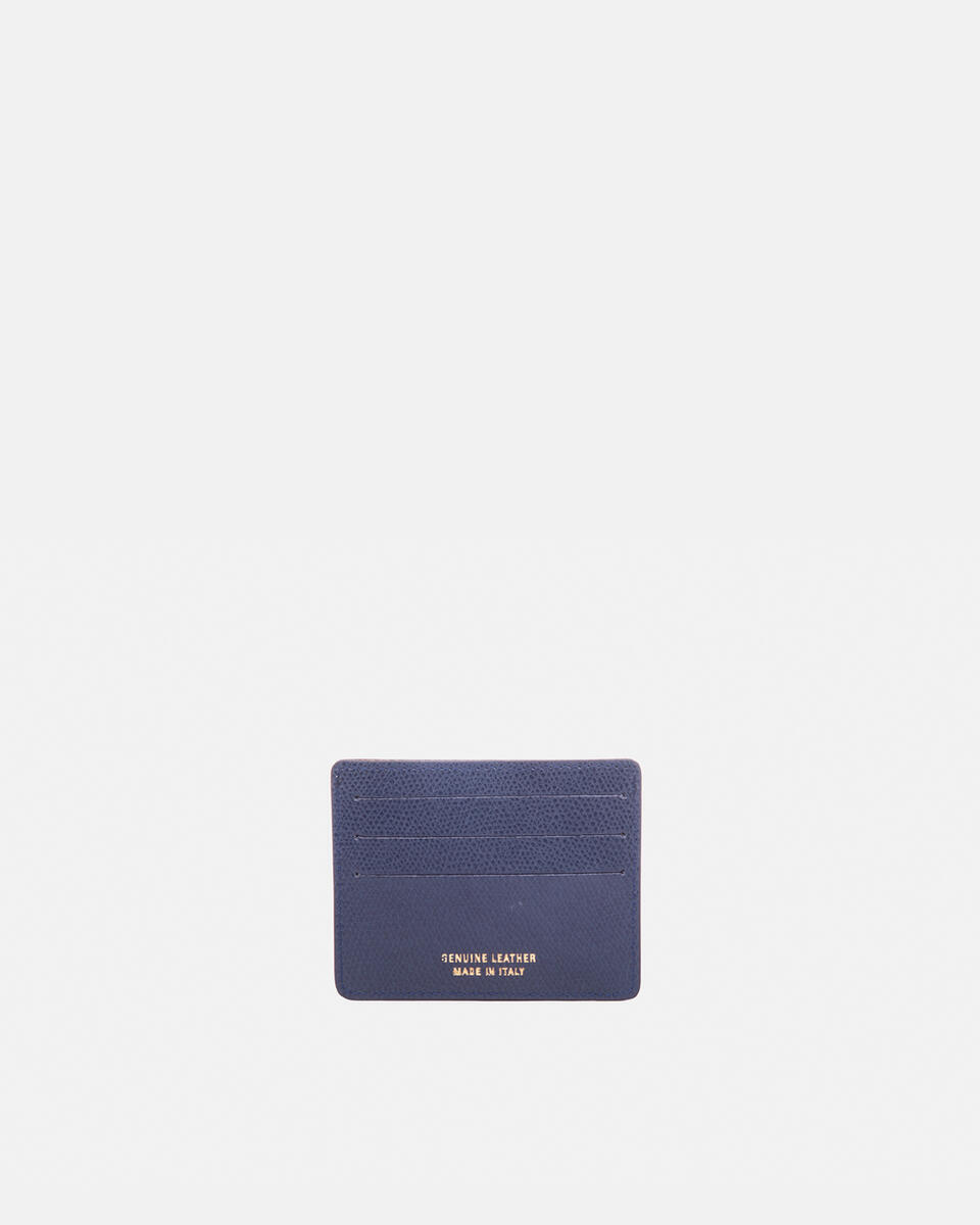 Bella porta carte di credito con apertura porta banconote Navy  - Portafogli Donna - Portafogli Donna - Portafogli - Cuoieria Fiorentina