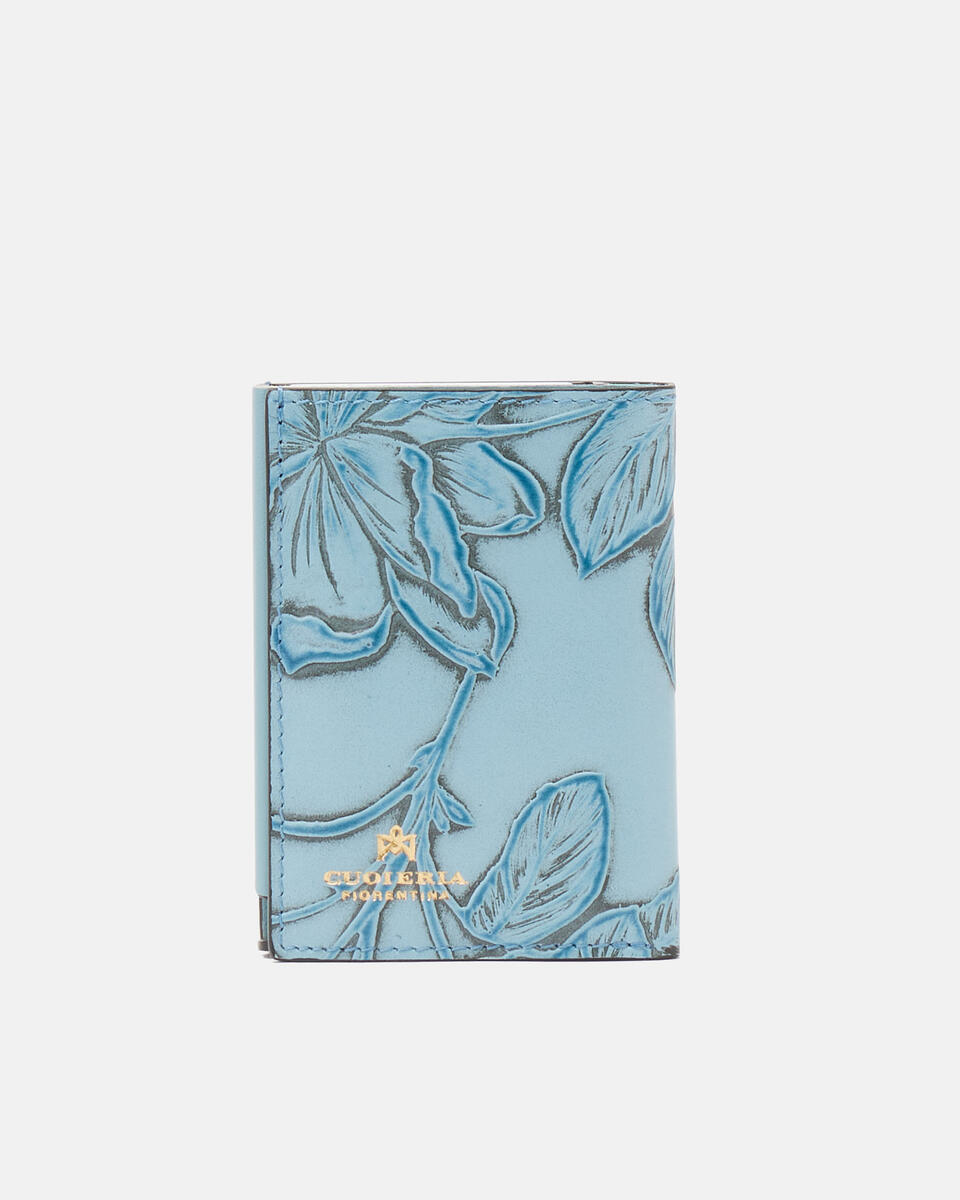 SNAP CARD HOLDER Light blue  - Women's Wallets - Wallets - Cuoieria Fiorentina