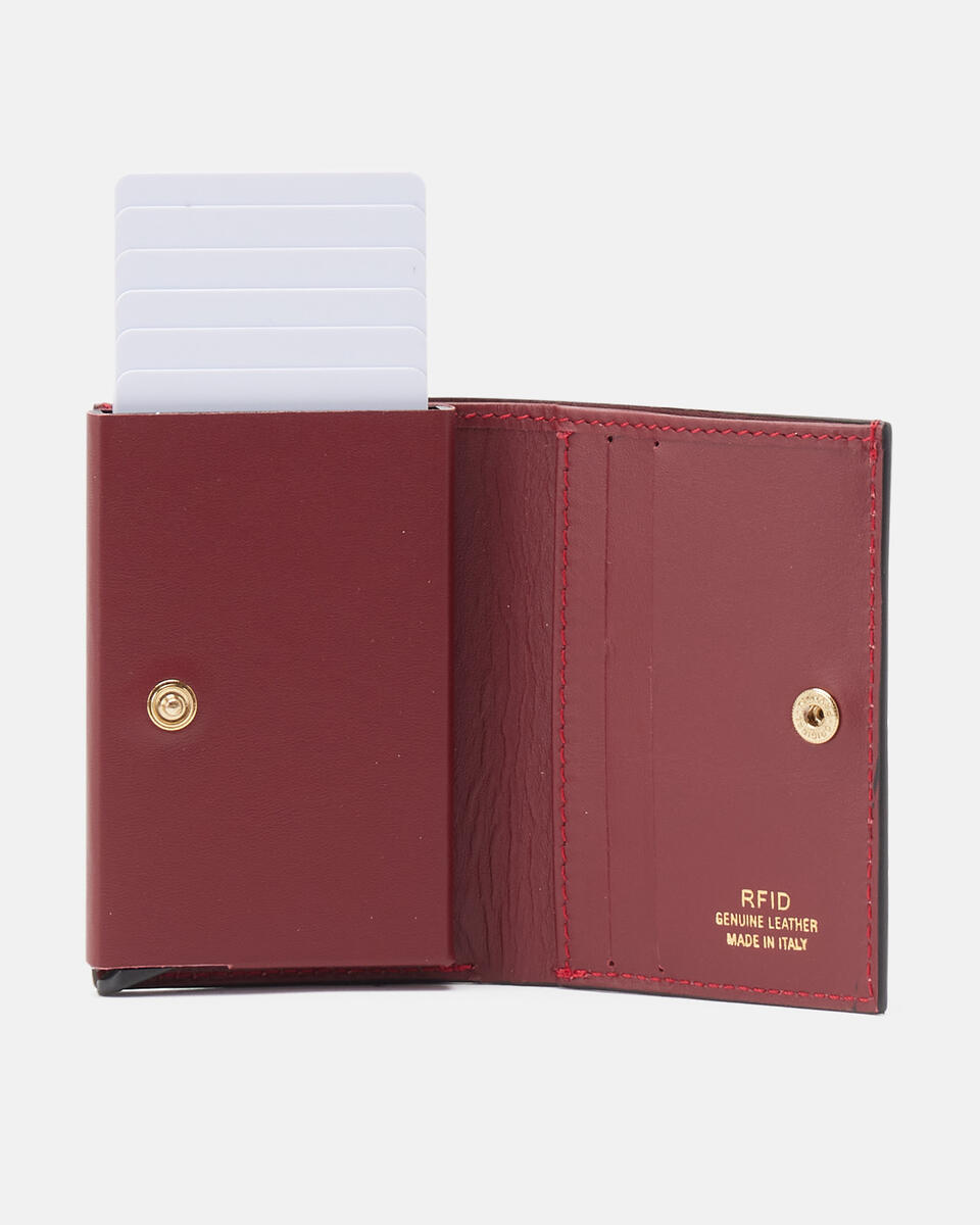 SNAP CARD HOLDER Red  - Women's Wallets - Wallets - Cuoieria Fiorentina