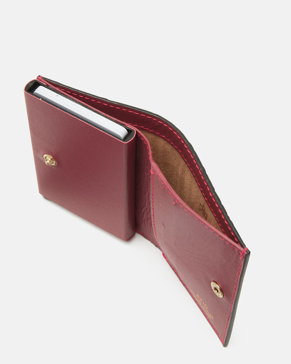 SNAP CARD HOLDER Red  - Women's Wallets - Wallets - Cuoieria Fiorentina