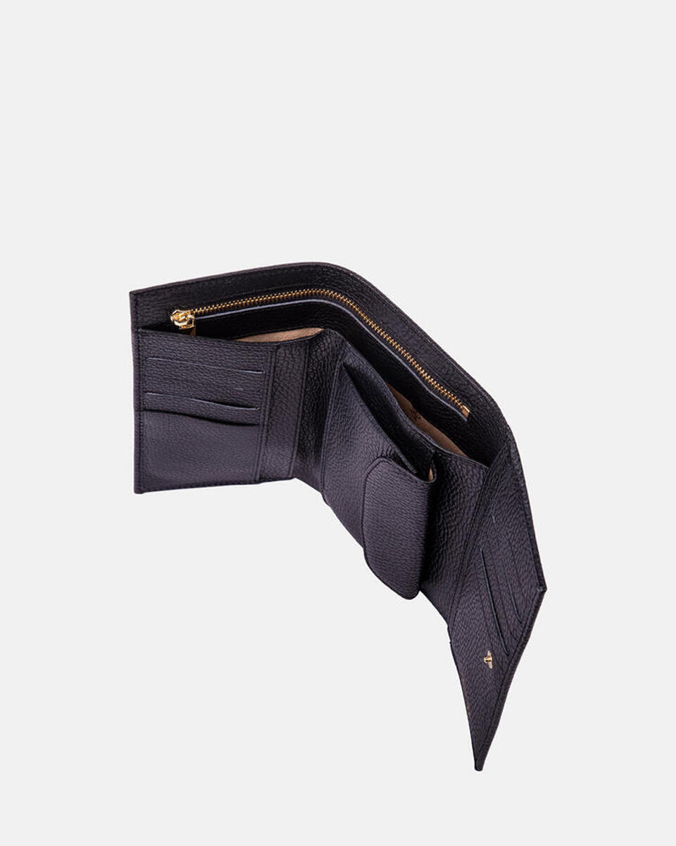 Velvet portafoglio grande bifold Nero  - Portafogli Donna - Portafogli Donna - Portafogli - Cuoieria Fiorentina