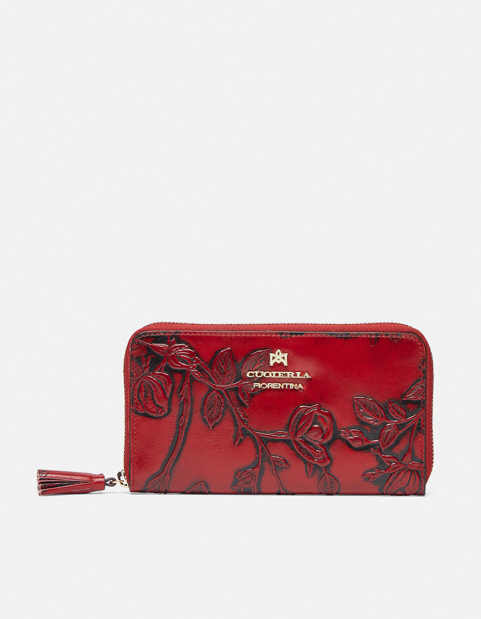 Zip around wallet Red  - Women's Wallets - Women's Wallets - Wallets - Cuoieria Fiorentina