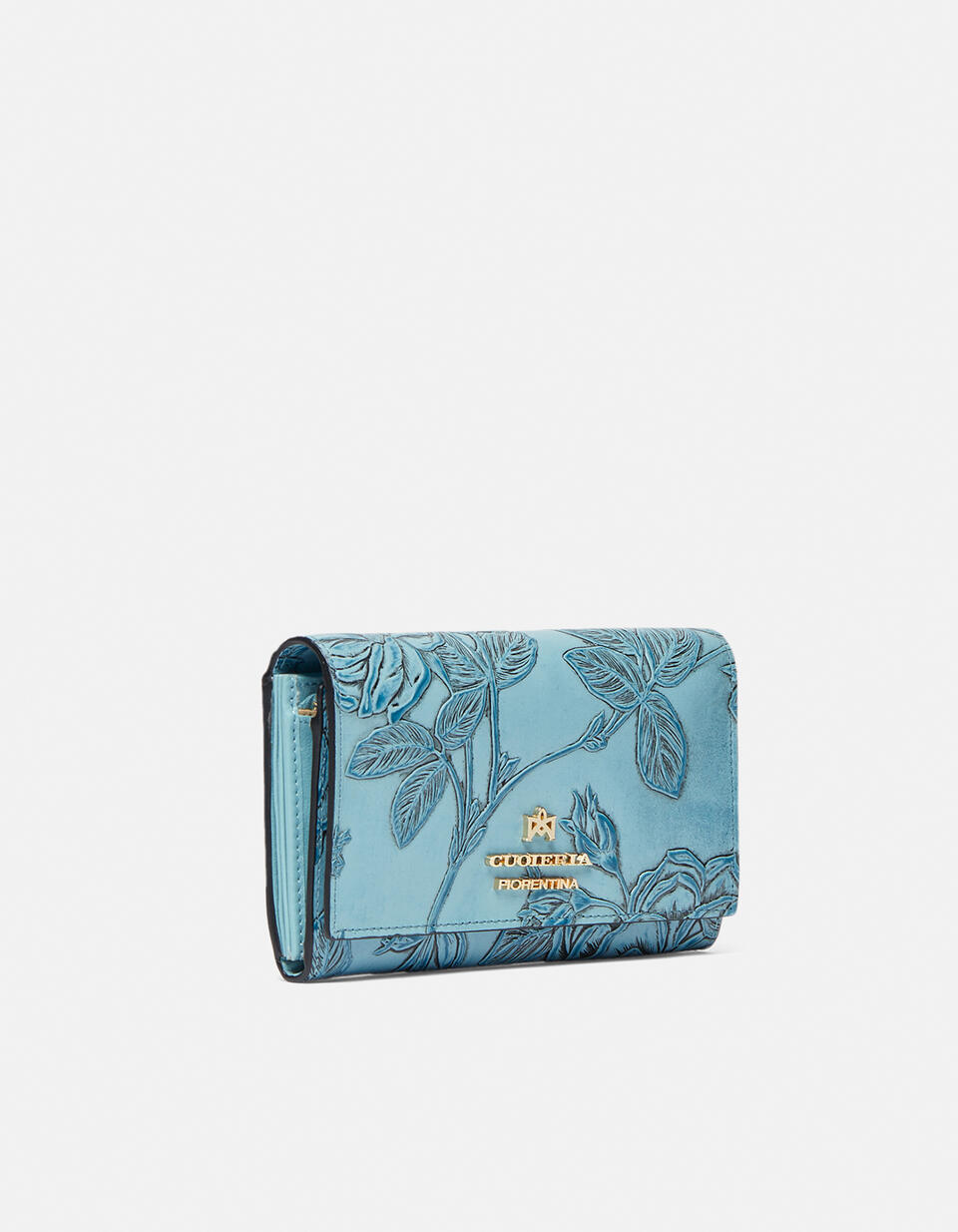 Accordian style wallet Light blue  - Women's Wallets - Women's Wallets - Wallets - Cuoieria Fiorentina
