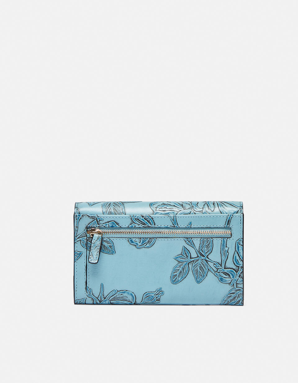 Accordian style wallet Light blue  - Women's Wallets - Women's Wallets - Wallets - Cuoieria Fiorentina