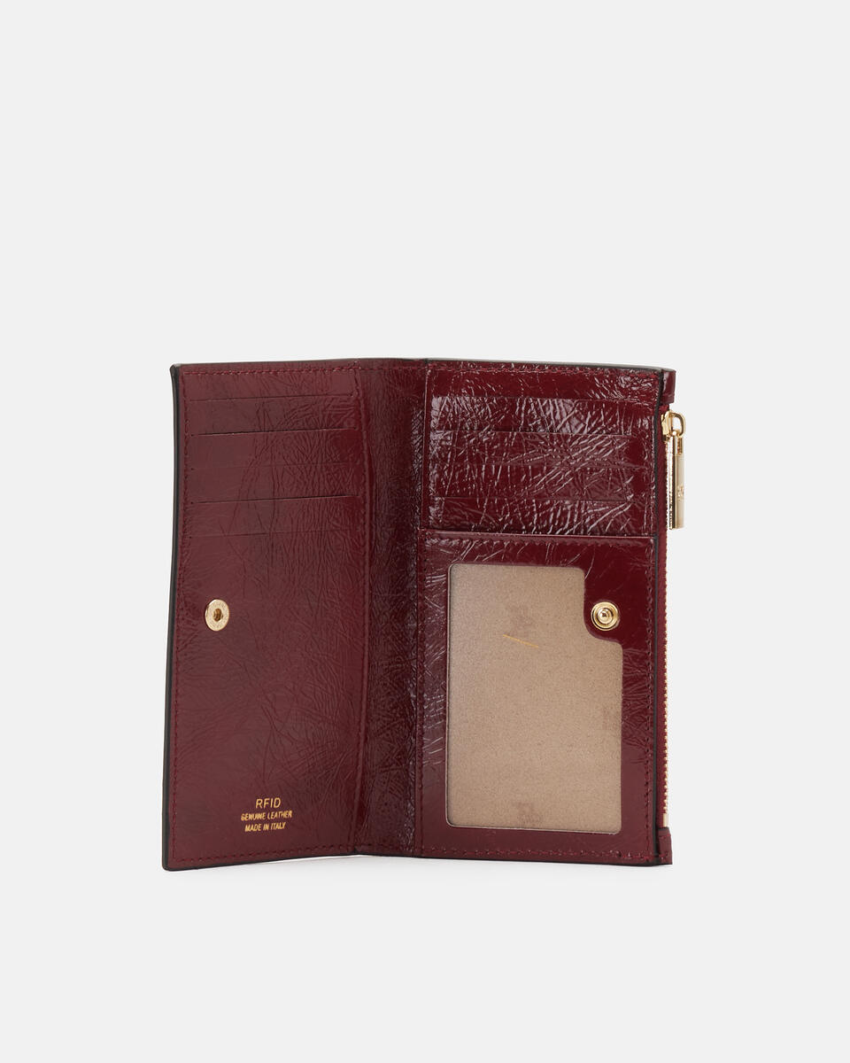 VERTICAL CARD HOLDER Rosewood  - Women's Wallets - Wallets - Cuoieria Fiorentina