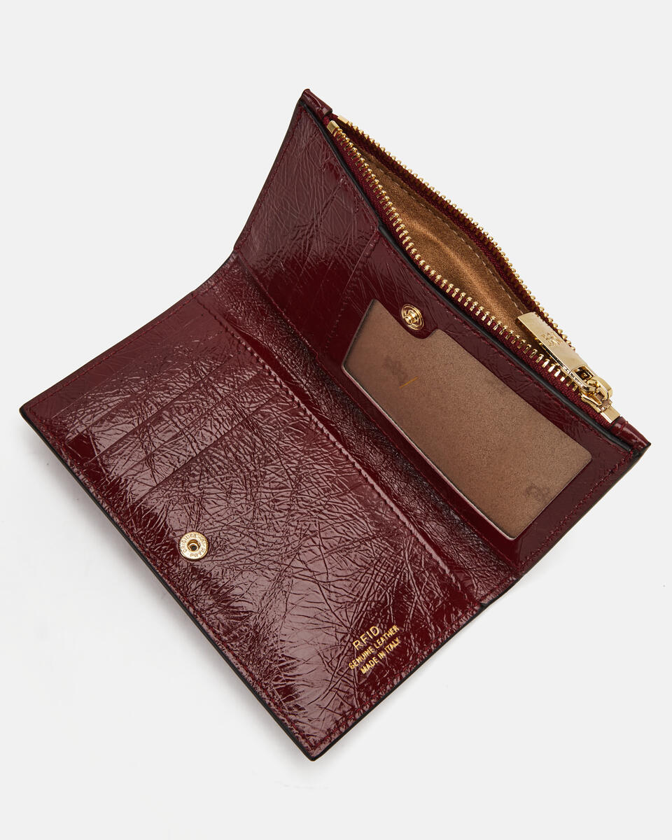 VERTICAL CARD HOLDER Rosewood  - Women's Wallets - Wallets - Cuoieria Fiorentina