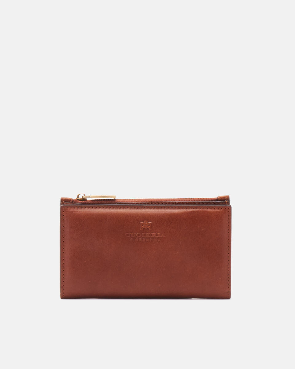 Vertical card holder Brown  - Women's Wallets - Wallets - Cuoieria Fiorentina