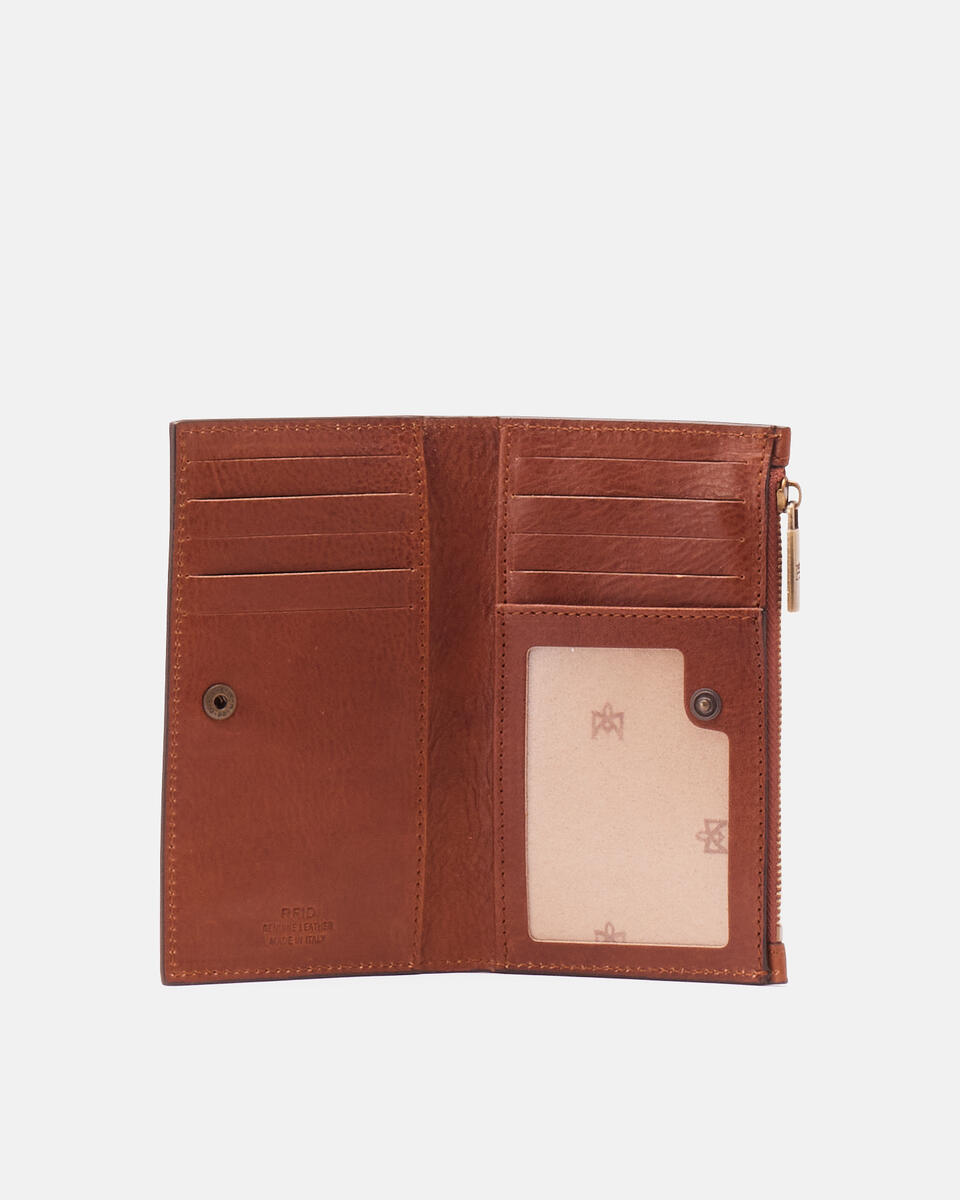 Vertical card holder Brown  - Women's Wallets - Wallets - Cuoieria Fiorentina