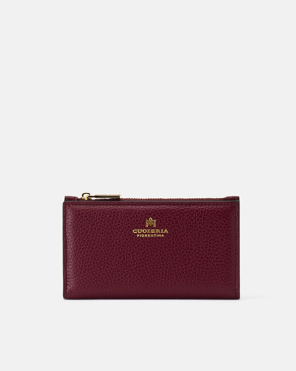 Vertical card holder Bordeaux  - Cuoieria Fiorentina