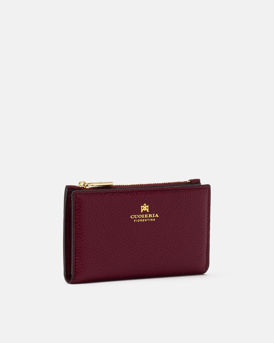Vertical card holder Bordeaux  - Cuoieria Fiorentina