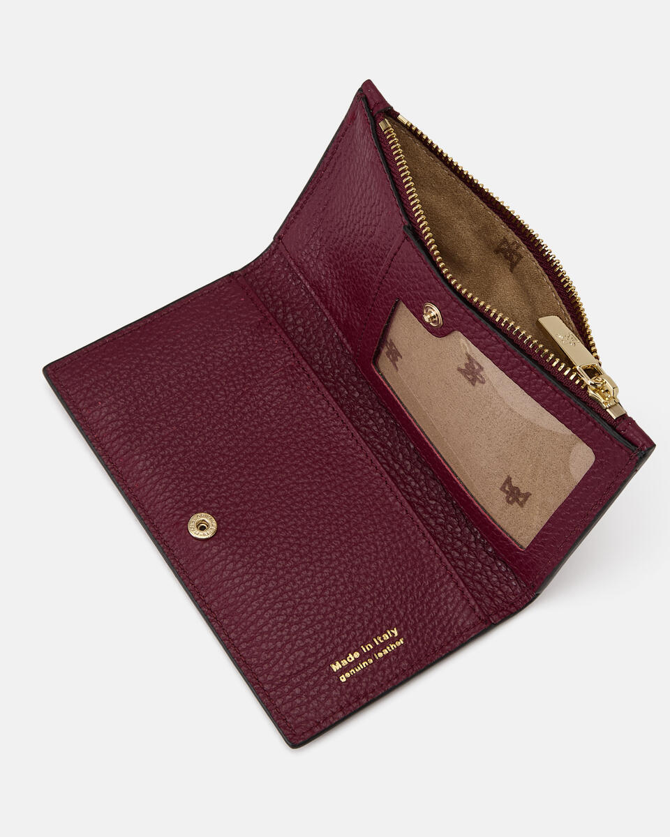 Vertical card holder Bordeaux  - Cuoieria Fiorentina