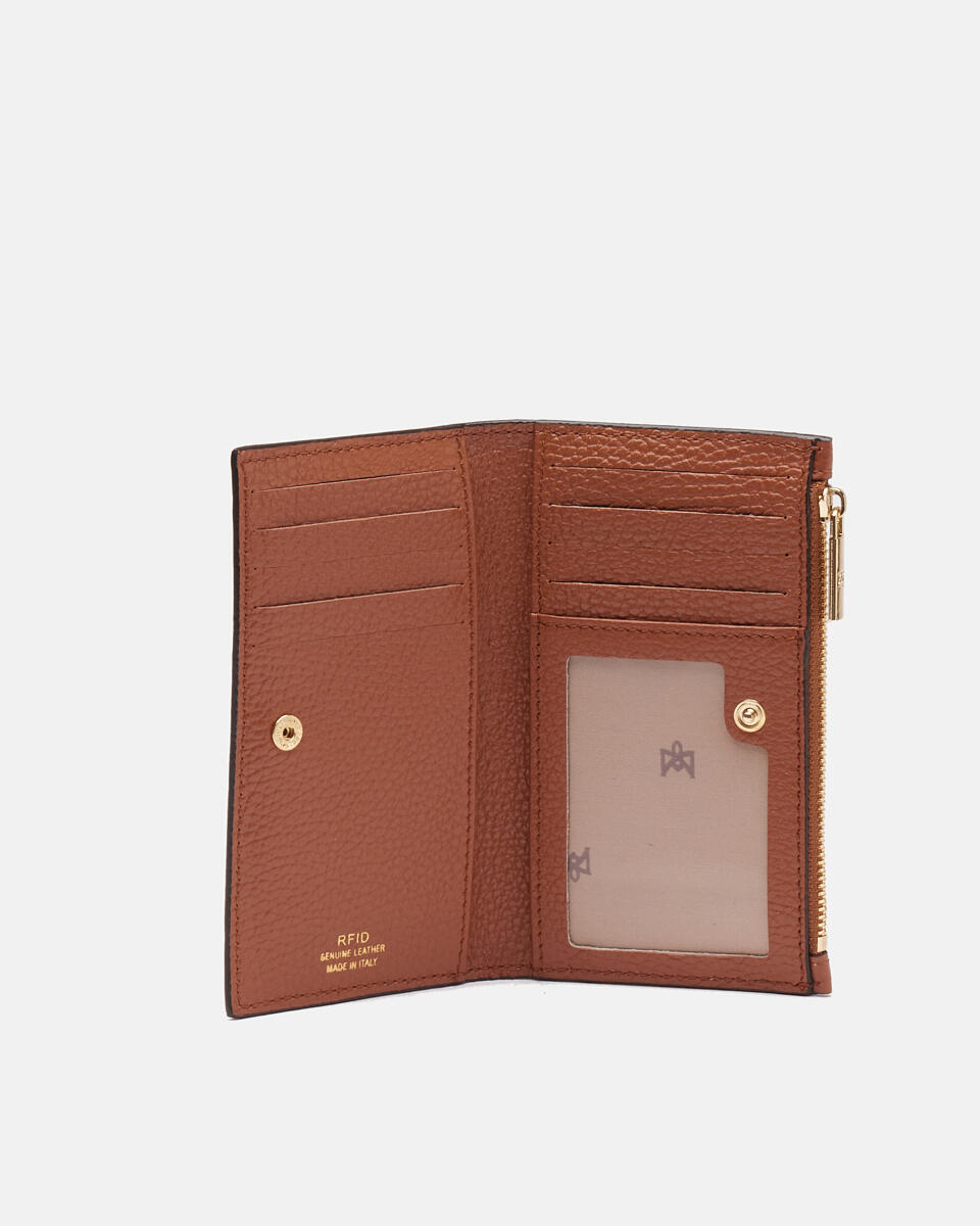 Vertical card holder Caramel  - Women's Wallets - Women's Wallets - Wallets - Cuoieria Fiorentina