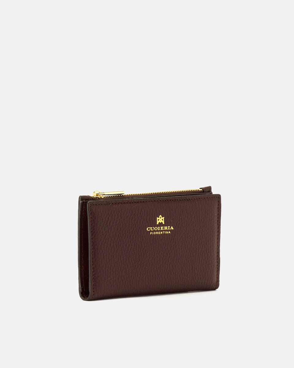 Vertical card holder Coffee  - Cuoieria Fiorentina