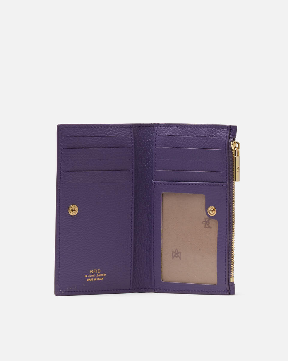 Velvet Portacarte di credito conportamonete Mirto  - Portafogli Donna - Portafogli Donna - Portafogli - Cuoieria Fiorentina