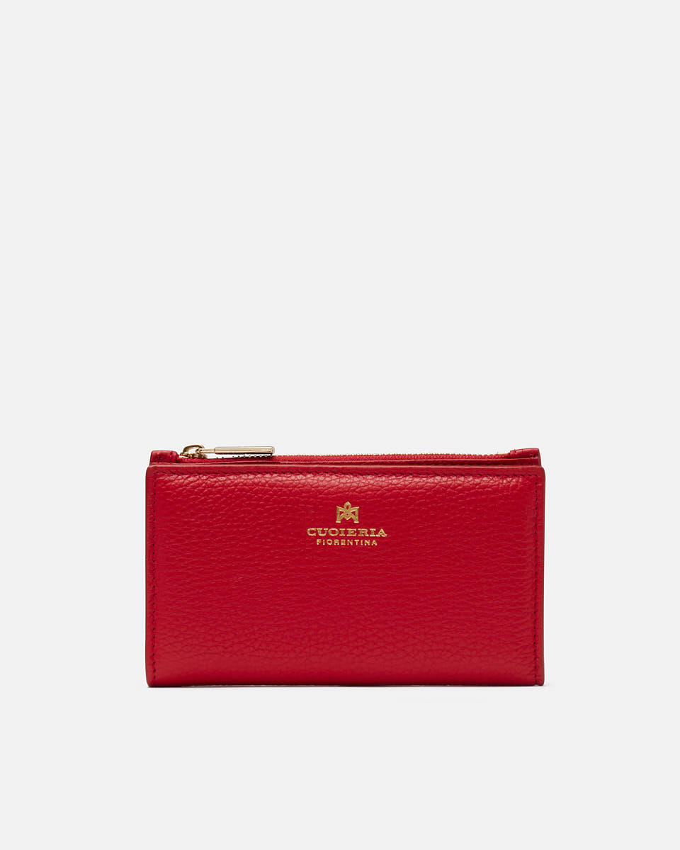 Vertical card holder Red  - Women's Wallets - Women's Wallets - Wallets - Cuoieria Fiorentina
