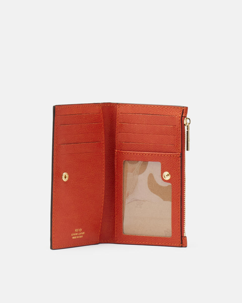 Vertical card holder Burnt orange  - Women's Wallets - Wallets - Cuoieria Fiorentina