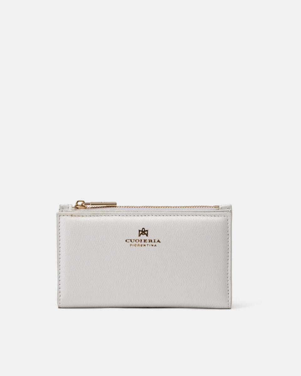 Vertical card holder White  - Women's Wallets - Wallets - Cuoieria Fiorentina