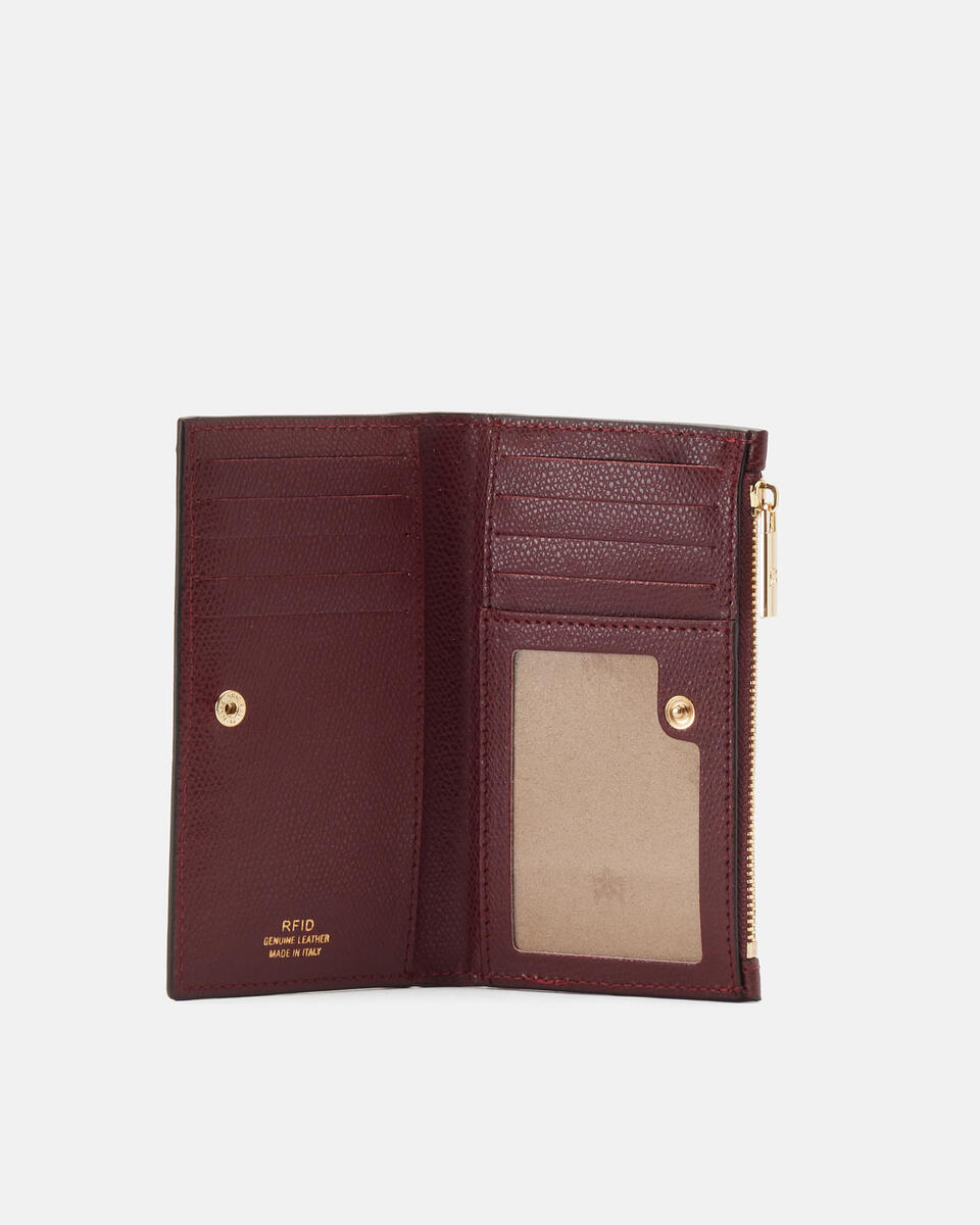 Vertical card holder Bordeaux  - Women's Wallets - Wallets - Cuoieria Fiorentina