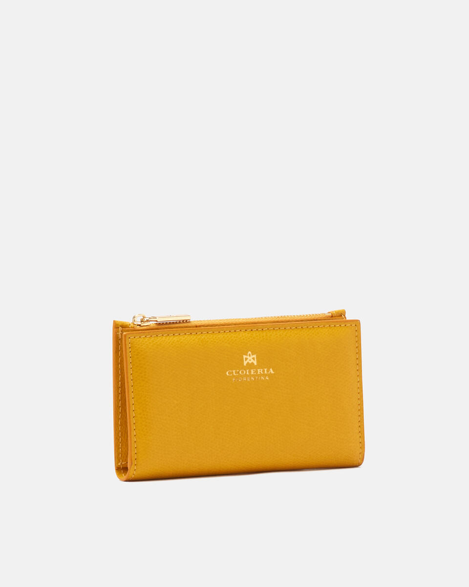 Vertical card holder Yellow  - Women's Wallets - Women's Wallets - Wallets - Cuoieria Fiorentina