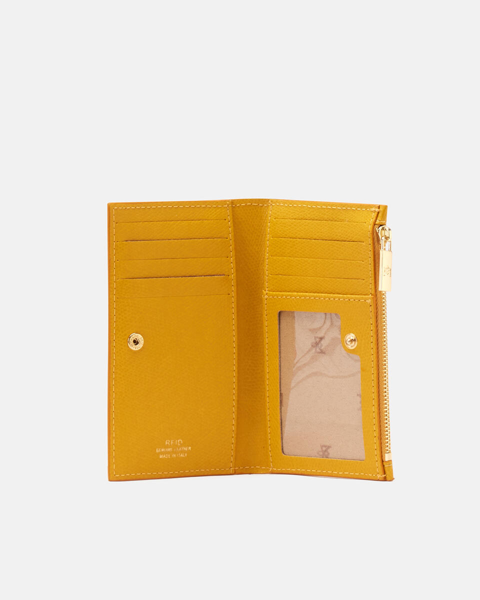 Vertical card holder Yellow  - Women's Wallets - Women's Wallets - Wallets - Cuoieria Fiorentina
