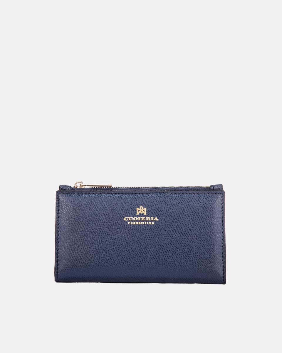 Vertical card holder Navy  - Women's Wallets - Wallets - Cuoieria Fiorentina