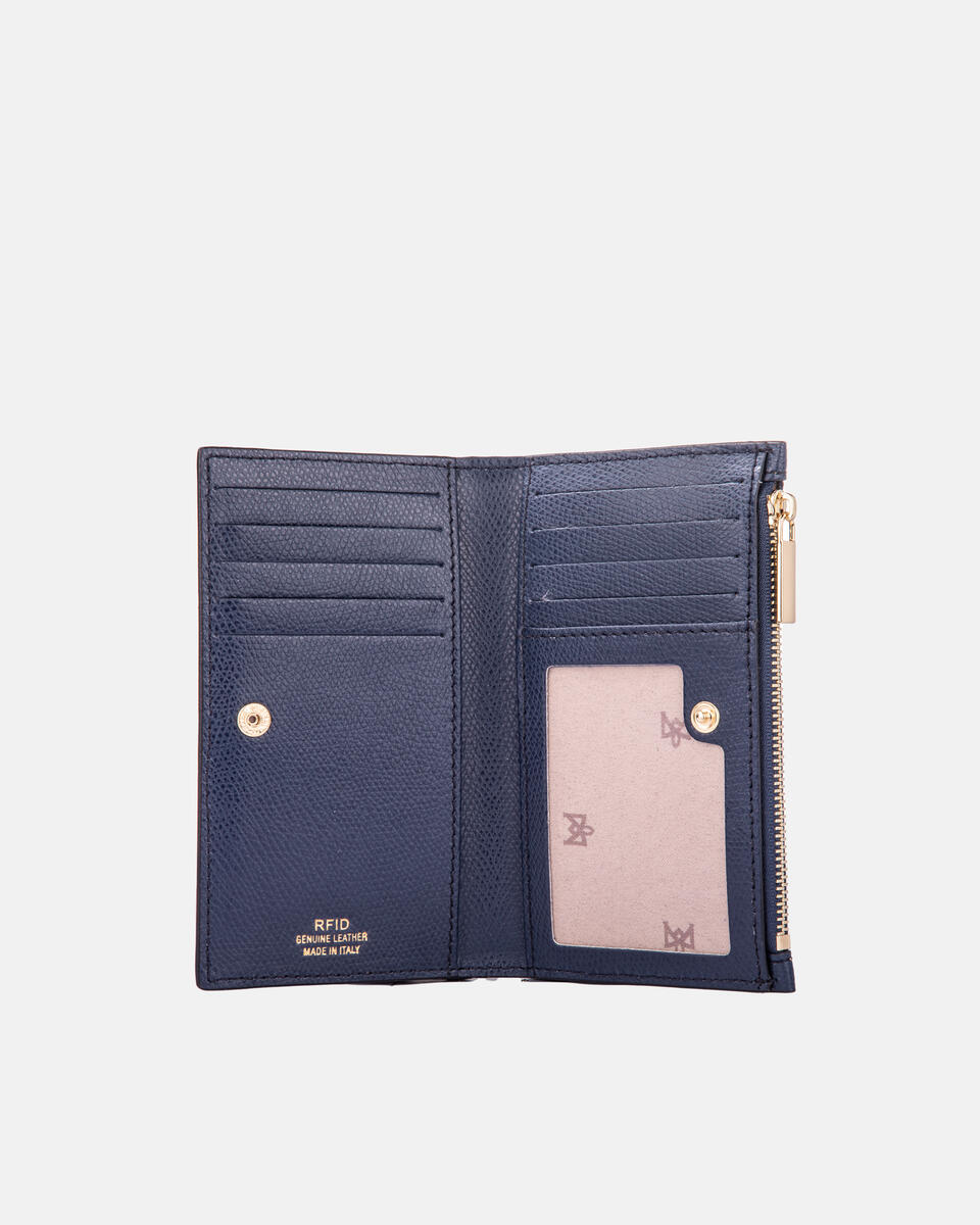 Vertical card holder Navy  - Women's Wallets - Wallets - Cuoieria Fiorentina