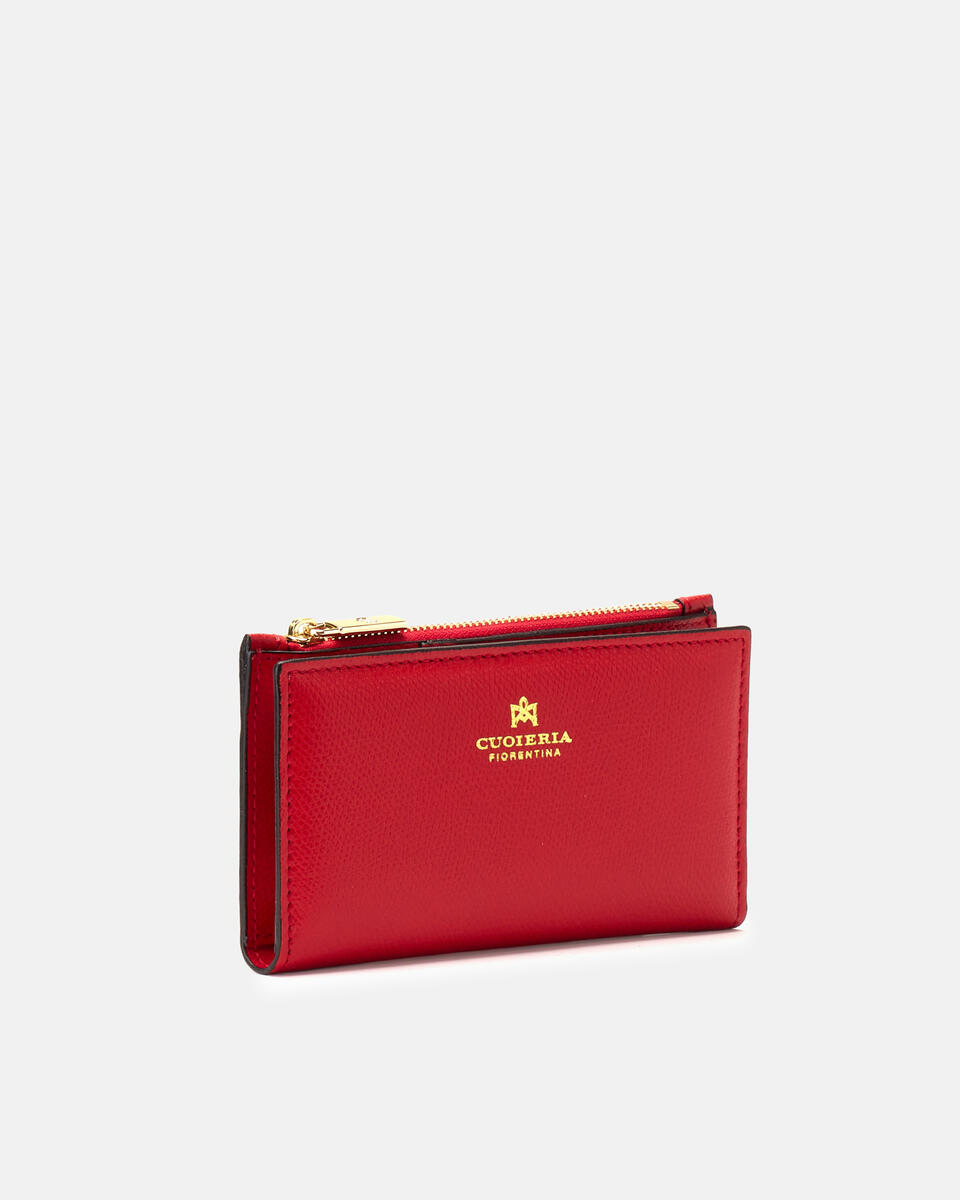 Vertical card holder Tomato  - Women's Wallets - Women's Wallets - Wallets - Cuoieria Fiorentina