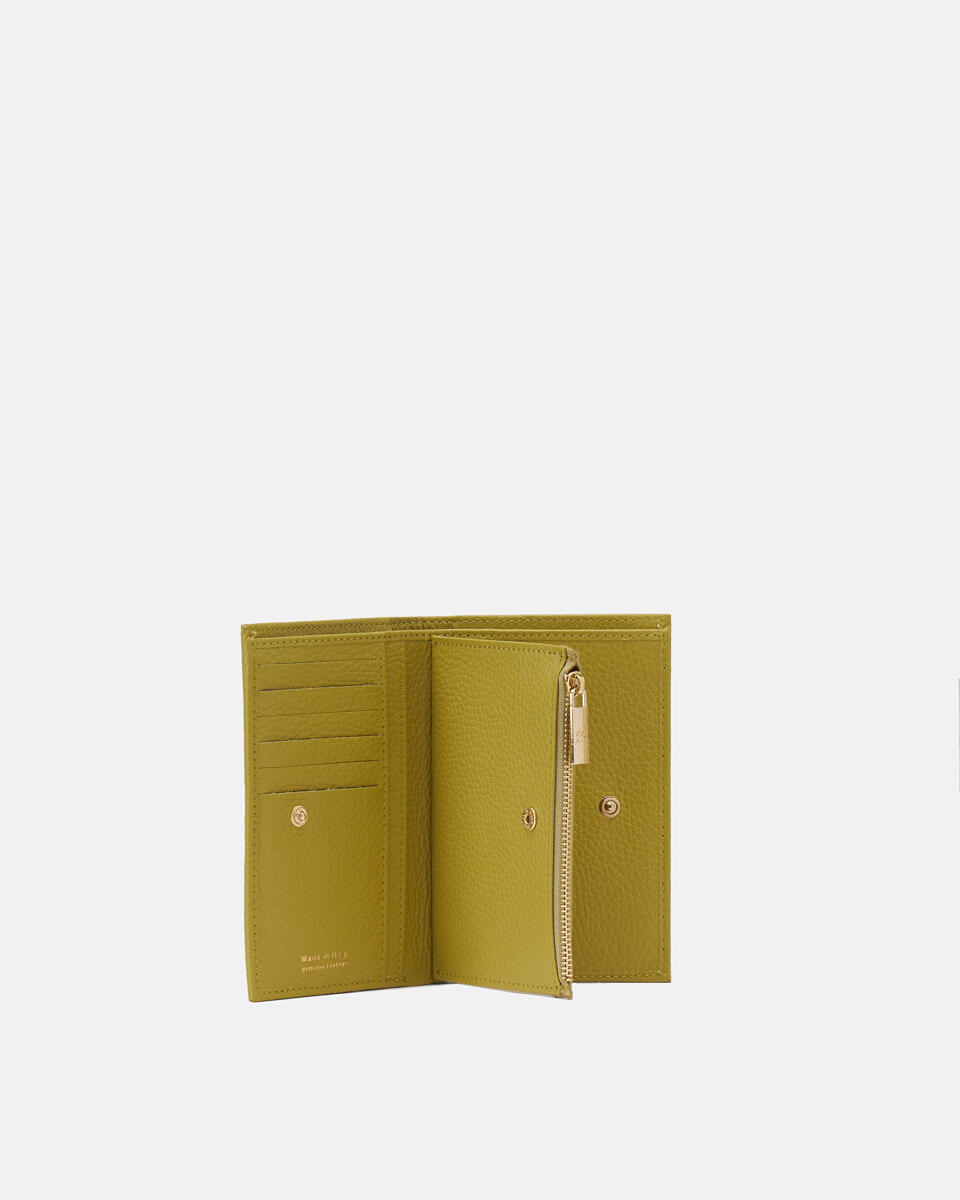 Vertical wallet Lime  - Cuoieria Fiorentina
